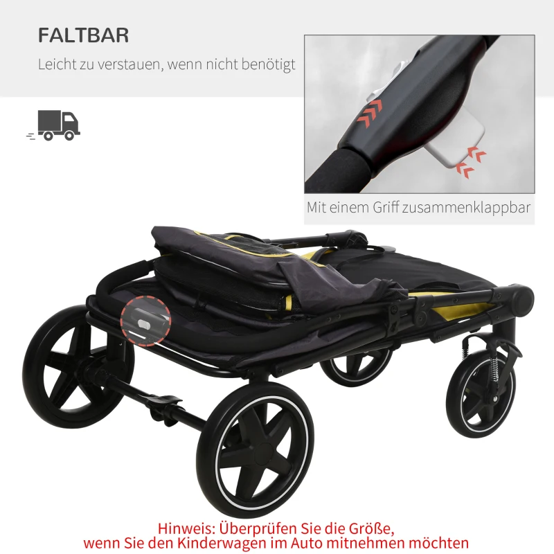 Wózek dla psa PawHut, składany wózek dla psa, wózek dla psa z poduszką, wózek dla kota