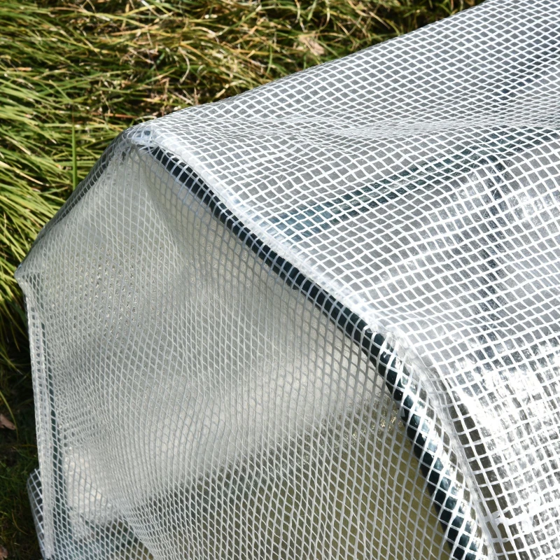 Outsunny Mini Serra da Giardino e Balcone in Plastica PE e Acciaio con Chiusura a Zip, 99x71x60 cm