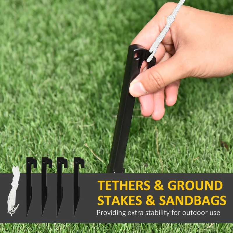 Outsunny 8ft Inflatable Halloween Ghost Tree with Upside-down Bats Showing Teeth Wings, Blow-Up Outdoor LED Display for Lawn, Garden, Party