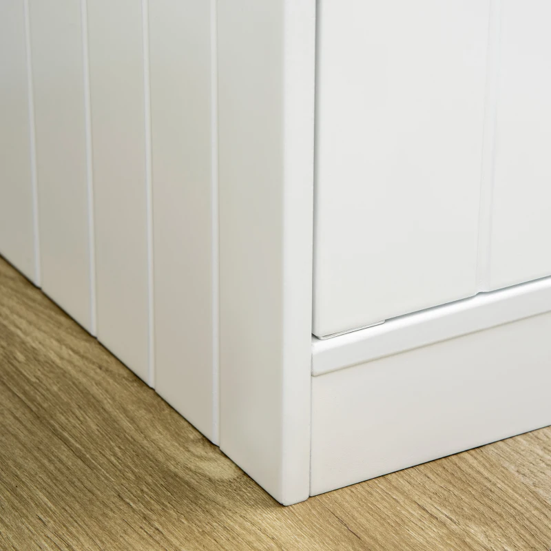 PawHut Hondenkooi Hondenbox, 2 deuren, inclusief vergrendeling, 116 cm x 60 cm x 87 cm, Grijs