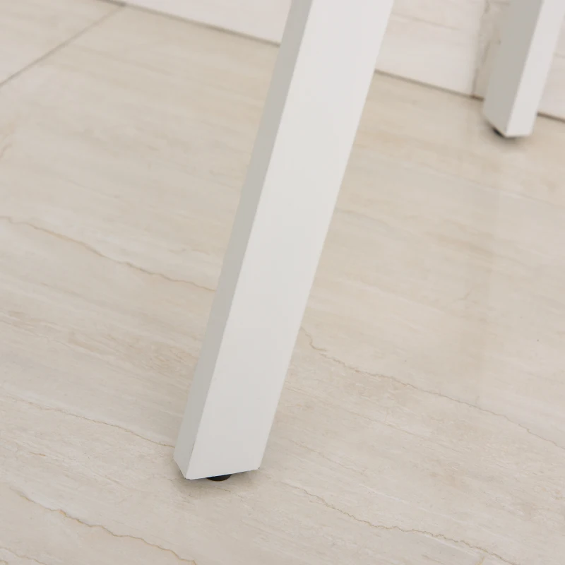 Nowoczesne Biurko HOMCOM z Szufladą, Białe, Elegancki i Solidny Design, 120 x 60 x 76 cm