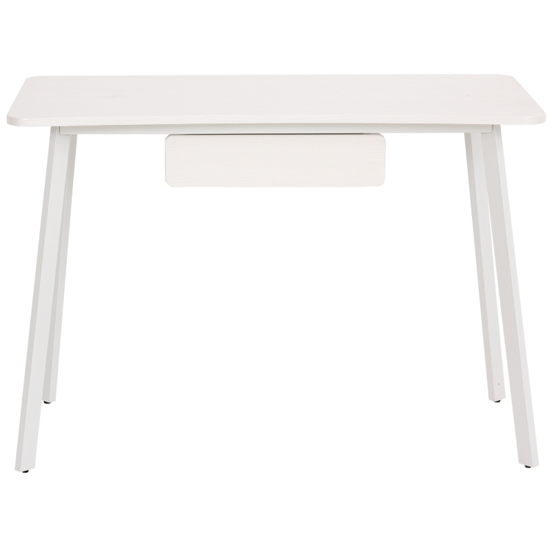 Nowoczesne Biurko HOMCOM z Szufladą, Białe, Elegancki i Solidny Design, 120 x 60 x 76 cm