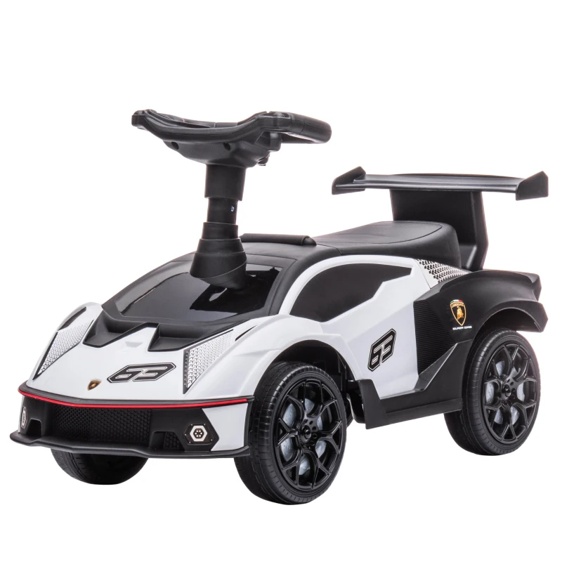 AIYAPLAY Licencjonowany Lamborghini na pedały, samochodzik z efektami dźwiękowymi, zabezpieczeniem przed wywrotką, 67 cm x 28 cm x 38 cm