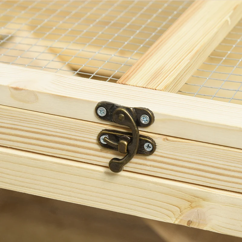 PawHut Kleintierkäfig mit 4 Rollen 110 cm × 60 cm × 80 cm 3 Etagen, inkl. Zubehör