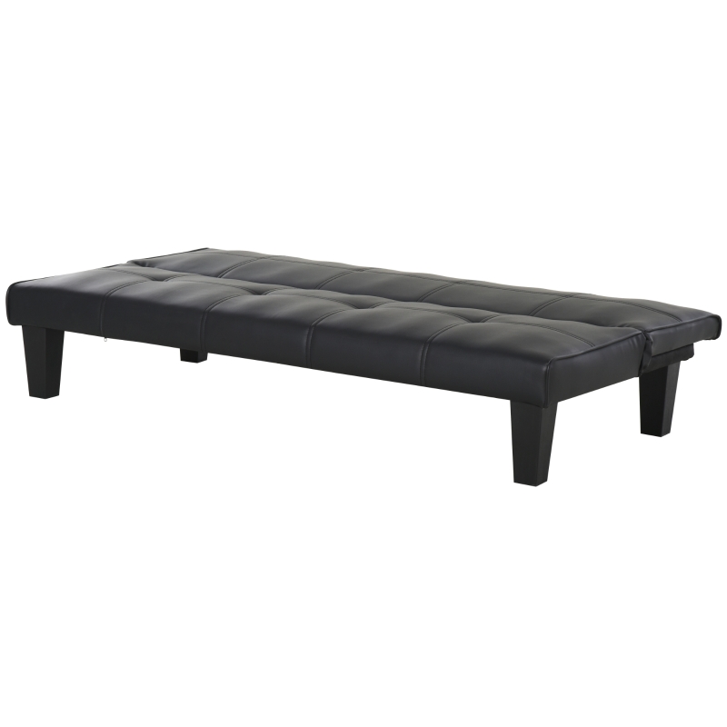 HOMCOM Sofá Cama de 3 Plazas Sofá Cama Convertible con Estructura Sólida Patas Elevadas y Asiento Acolchado 165x75,5x70 cm Gris