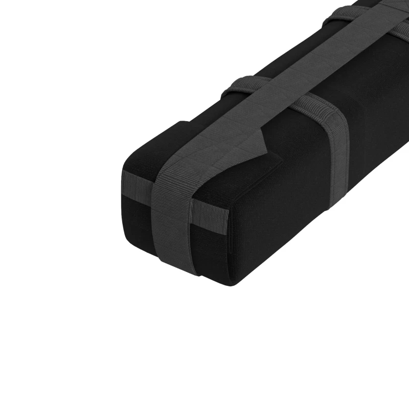 HOMCOM Barras de Tejadilho Universais para Veículos 2 Peças com Cordas de Fixação Tecido Oxford 85x10x8 cm Preto