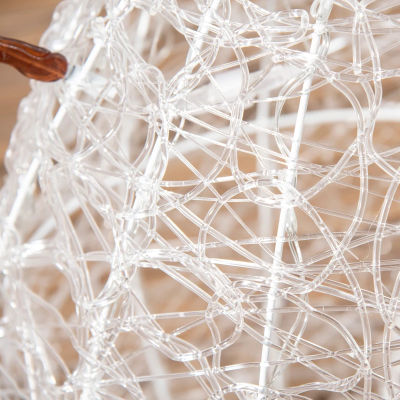 Outsunny Weihnachtsbeleuchtung, Schneemann-Leuchte, 100 LEDs, wetterfest, weiß, Metall, 40 x 40 x 90cm