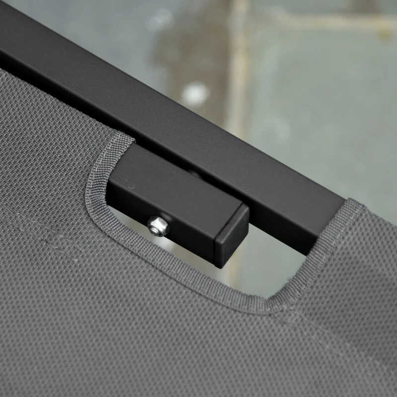 Outsunny Sonnenliege Aluminium 163 cm x 58,5 cm x 89 cm