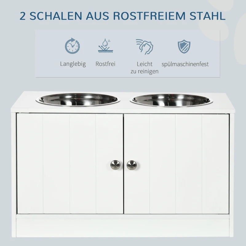 PawHut Hondenkooi Hondenbox, 2 deuren, inclusief vergrendeling, 116 cm x 60 cm x 87 cm, Grijs