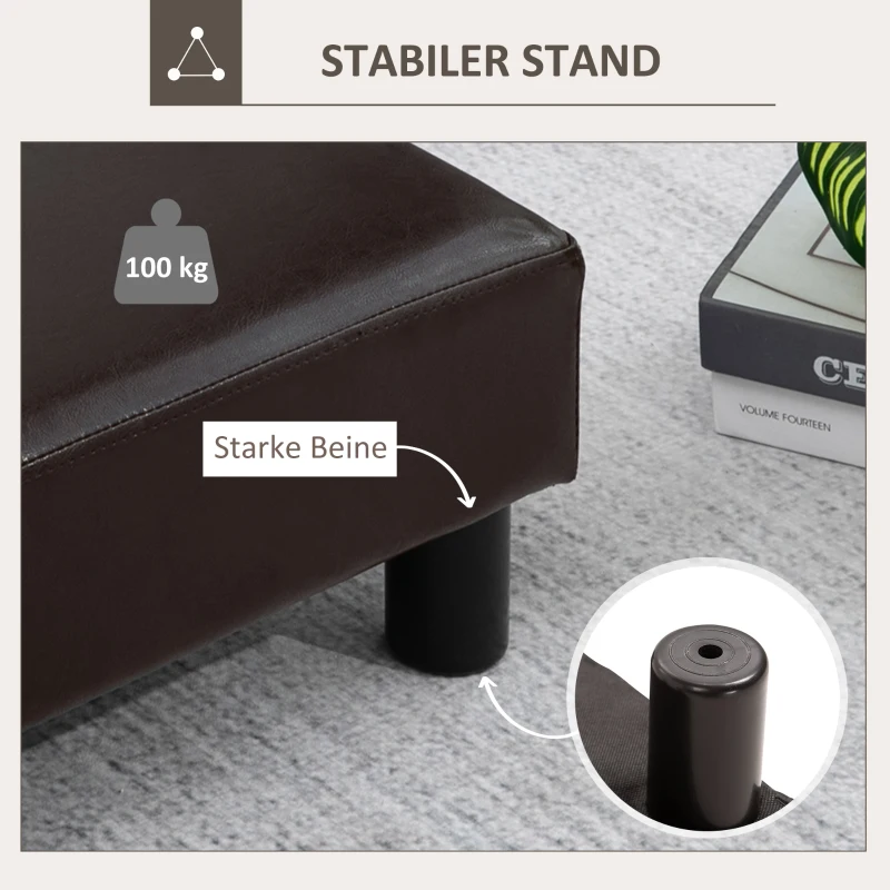 HOMCOM Pufa z eleganckim materiałowym pokryciem