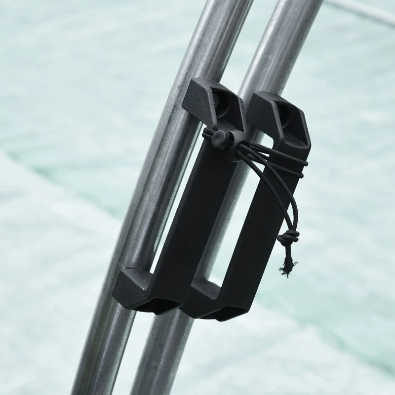 Outsunny Serre de Jardin 3 x 3 m Tunnel Surface Sol 9 m² châssis Tubulaire renforcé 24 mm Double Porte avec poignées Blanc