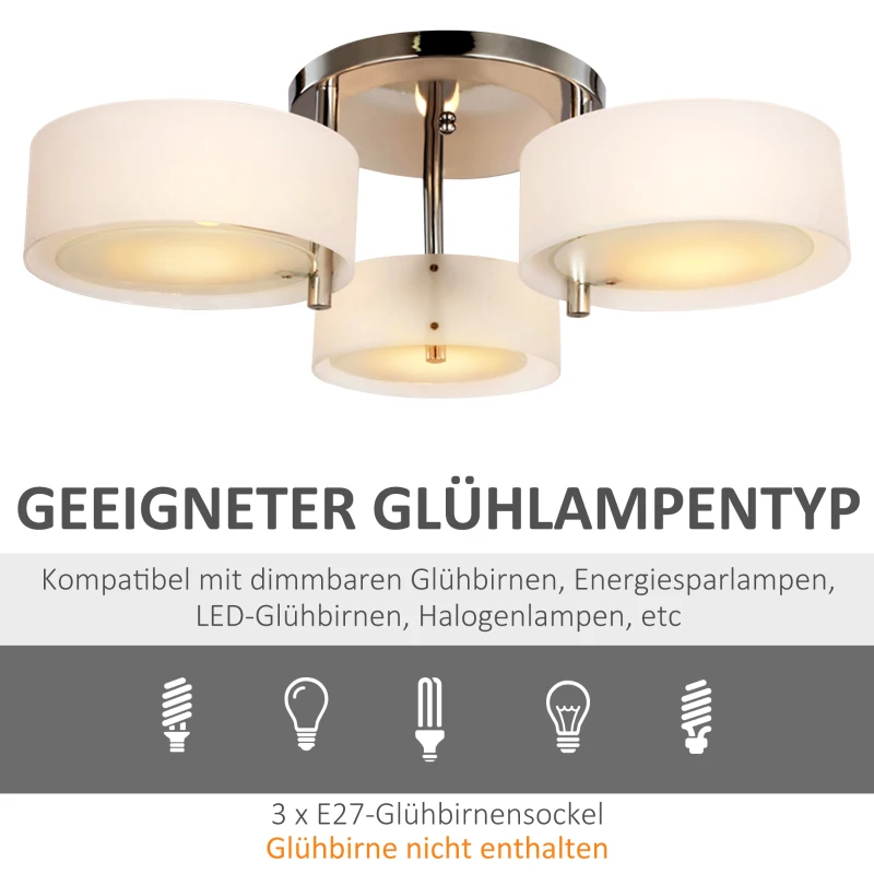 HOMCOM plafondlamp acryl kroonluchter 40 W | Aosom.de