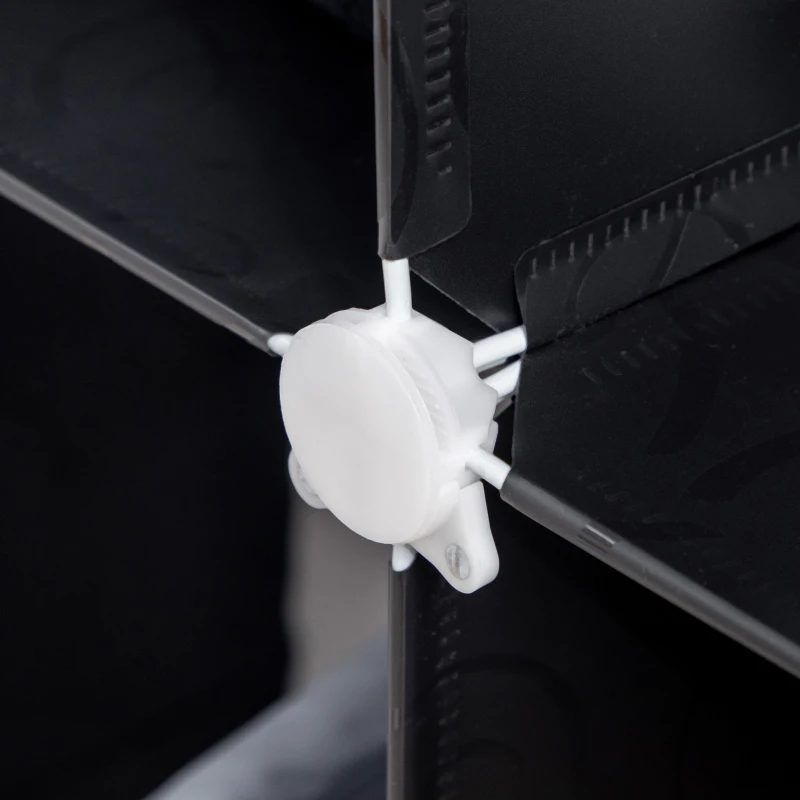 HOMCOM Plastic Storage Drawers for Clothes, DIY Portable Wardrobe Closet, 111L x 47W x 145Hcm-Black/White