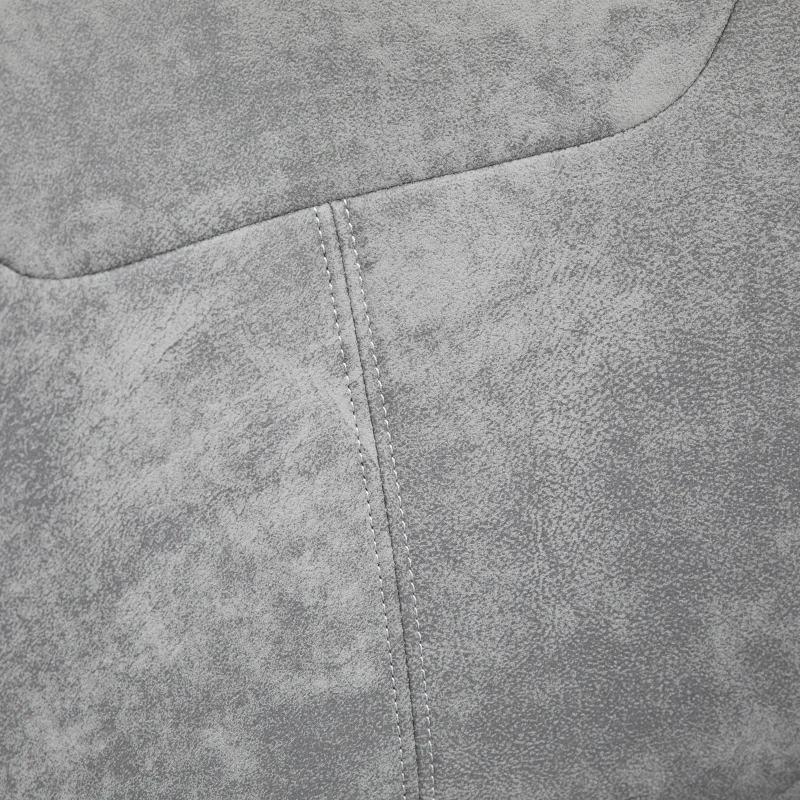 Vinsetto Scaun de birou cu spatar, scaun de lucru reglabil pe inaltime cu functie de rotire si inclinare la 360 de grade, gri deschis