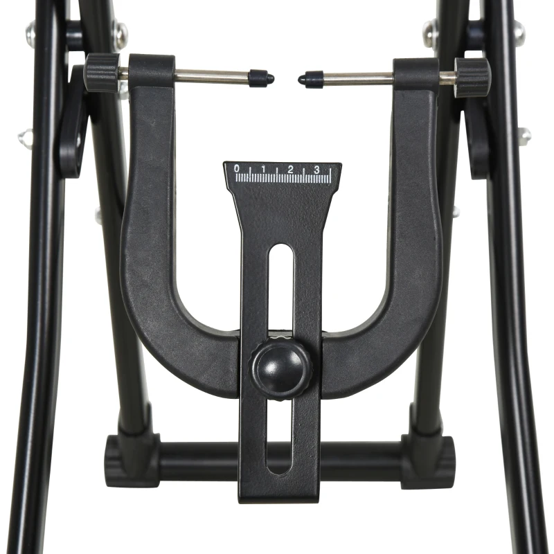 HOMCOM Stand de réparation de roue de vélo - pied d'atelier vélo pliable - Compatible pneus 20-29 pouces - acier noir