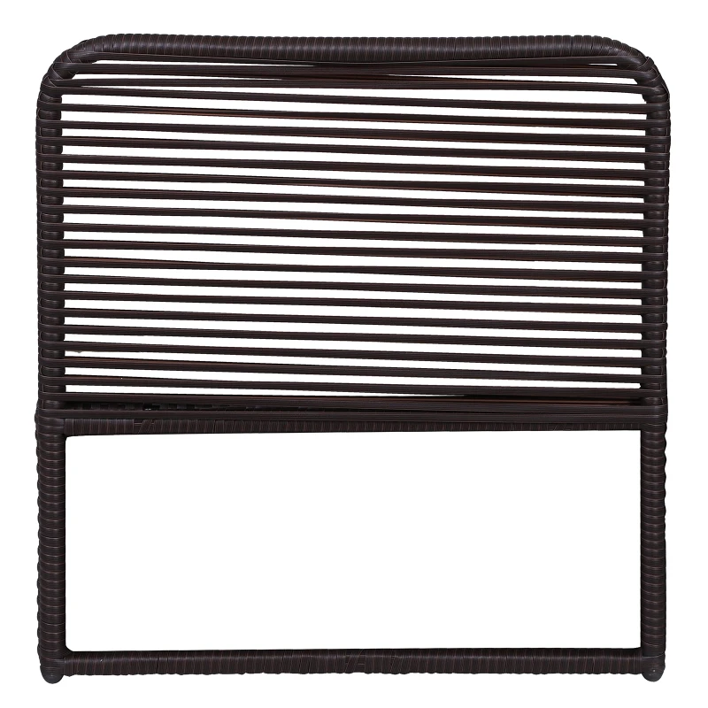 Outsunny Lot de 2 accoudoirs Salon de Jardin dim. 63L x 60l cm (épaisseur : 2,5 cm) résine tressée Chocolat