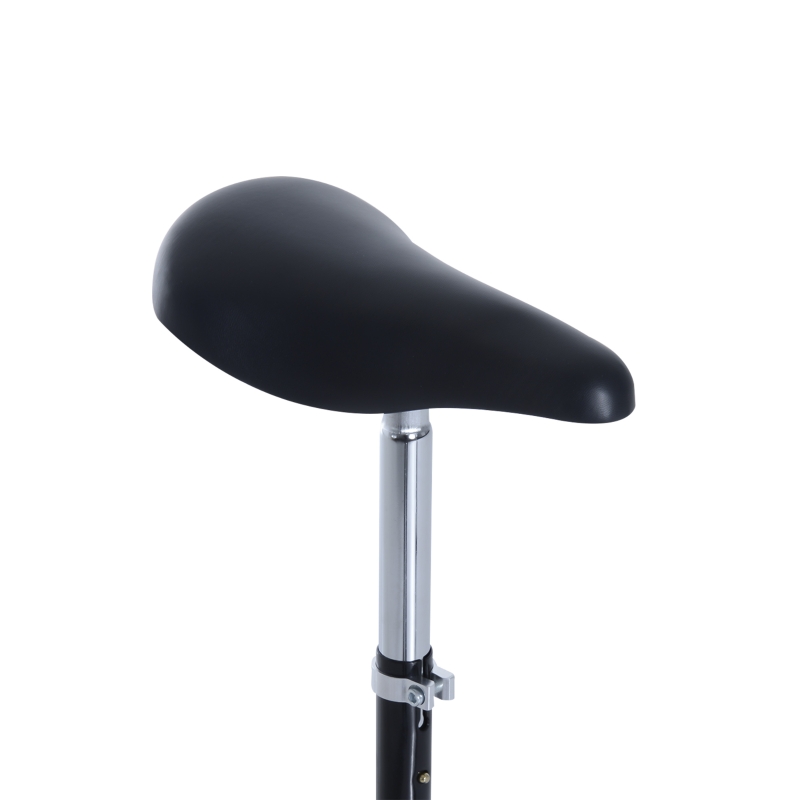 HOMCOM Patinete Eléctrico Plegable para Niños y Adolescentes de +7 Años Scooter con Luz LED Manillar Ajustable en Altura y Asiento Opcional Velocidad Max. de 10 km/h Carga 70 kg 76x38x80-96 cm Negro