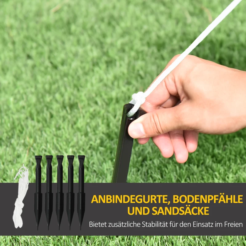 Outsunny Weihnachtsmann Santa Claus Weihnachtsdekoration, selbstaufblasend, 2 m, inkl. Gebläse, Grün + Rot