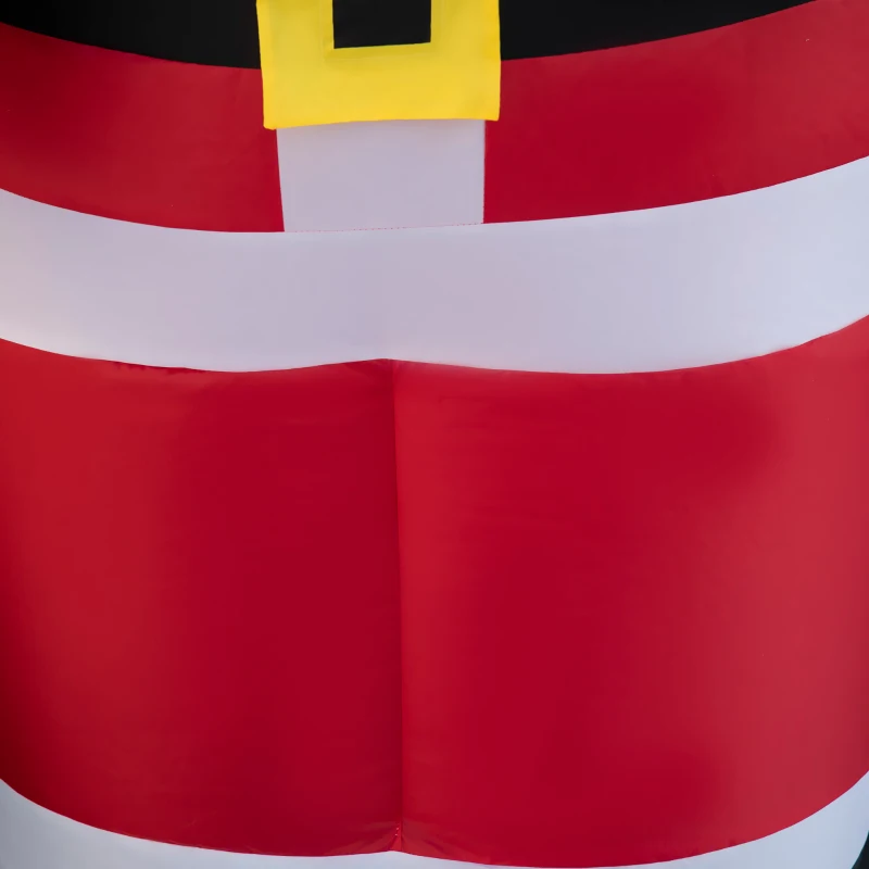 Outsunny Weihnachtsmann Santa Claus Weihnachtsdekoration, selbstaufblasend, 2 m, inkl. Gebläse, Grün + Rot