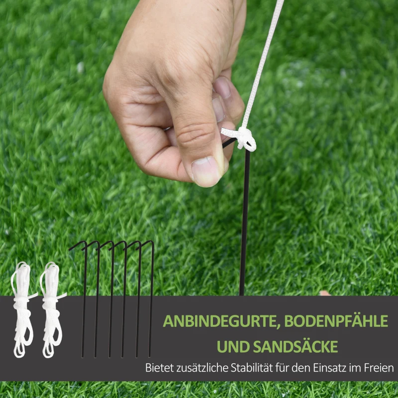 HOMCOM Helloween-Gartendeko Hexe mit Hexenkessel und Flammeneffekt, inkl. Gebläse, wetterfest, 115 x 108 x 182H cm