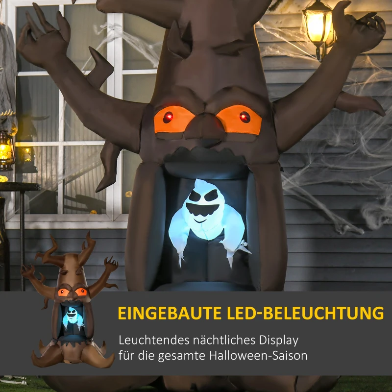 HOMCOM nadmuchiwane drzewo halloweenowe duch
