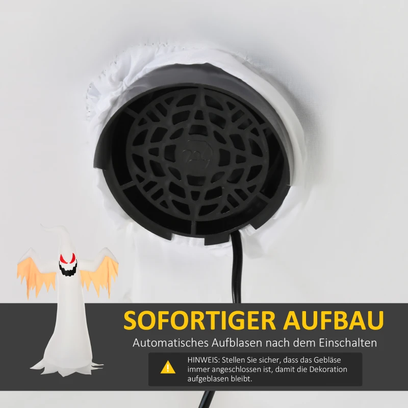 HOMCOM Halloween opblaasbaar spook(m-6)