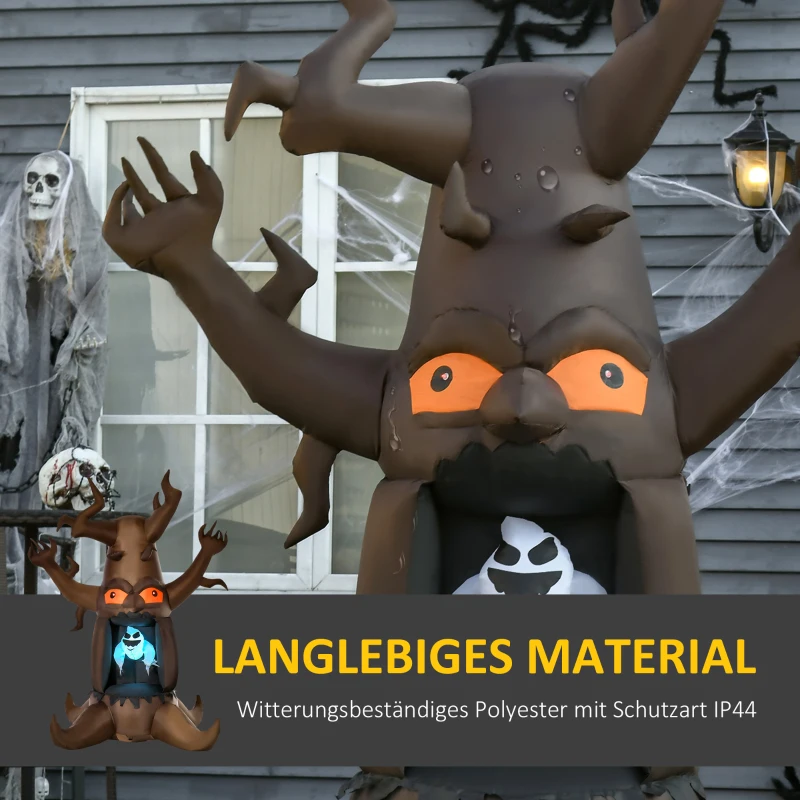 HOMCOM nadmuchiwane drzewo halloweenowe duch