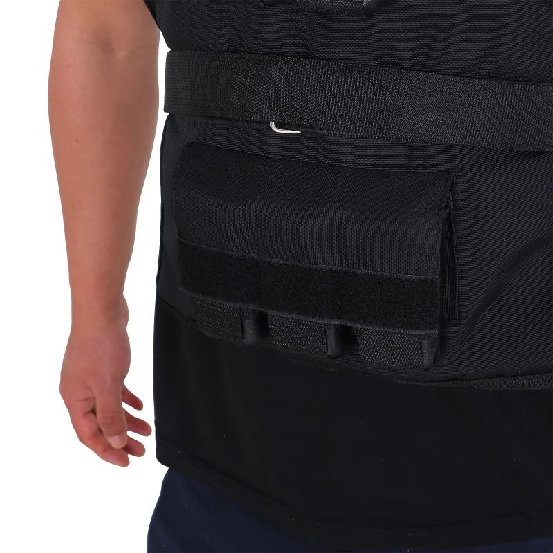 HOMCOM® Kamizelka Treningowa z Obciążeniem 30 kg Trening Siłowy Fitness Oxford Żelazo Czarny