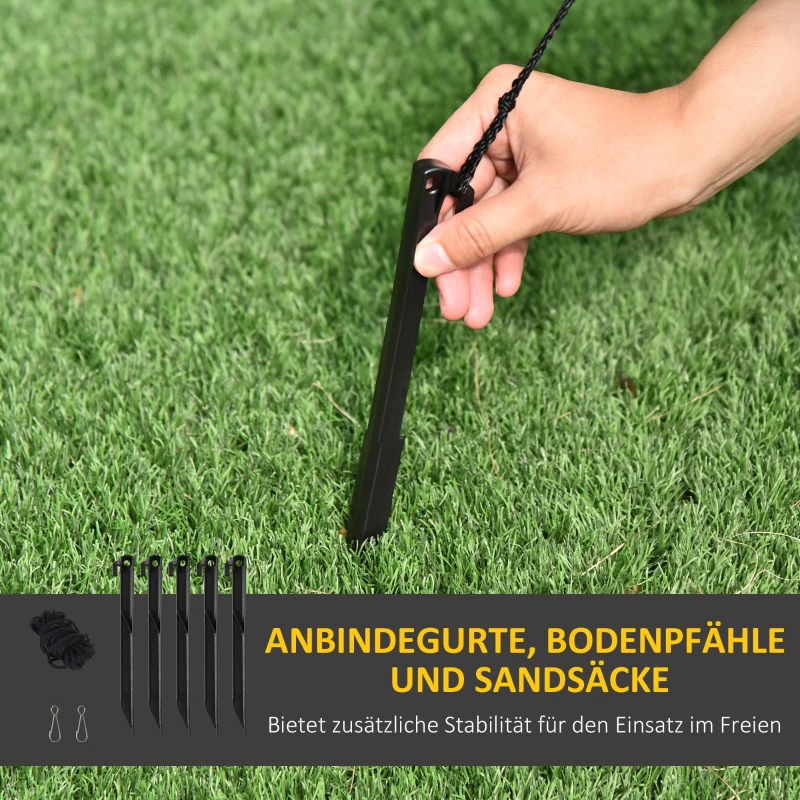 HOMCOM opblaasbare kerstboom met kerstman sneeuwpop en geschenkdoos 210 cm kerstverlichting LED zelfopblazend polyester groen 144 x 125 x 210 cm