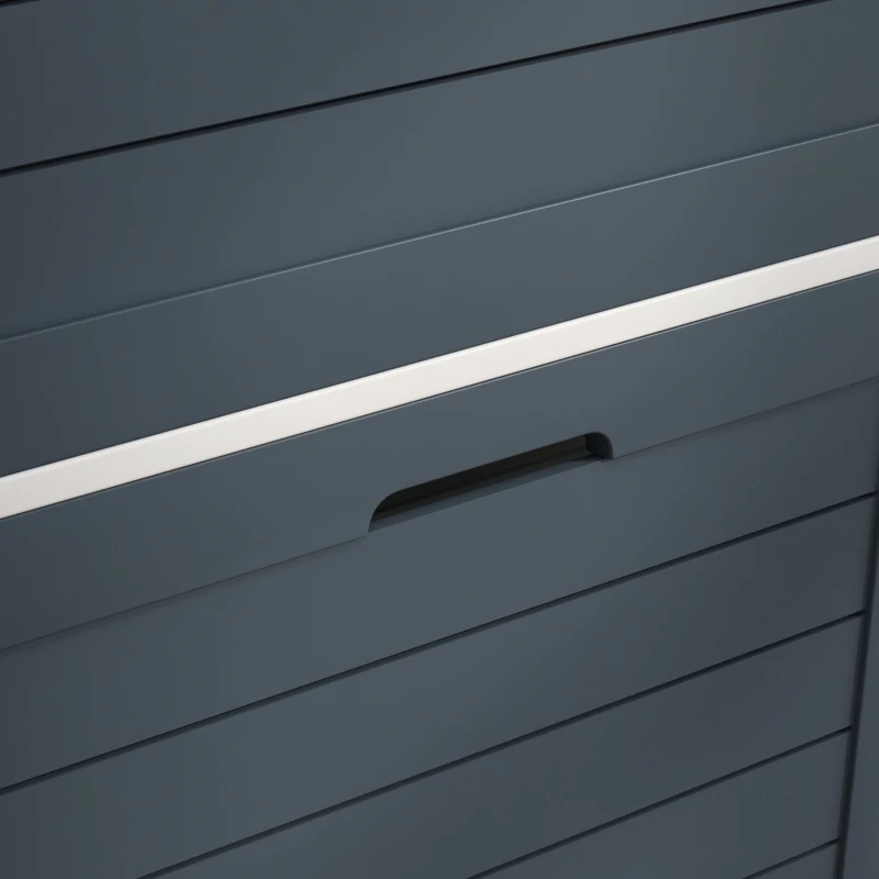 HOMCOM Sapateira Estreita Armário para Sapatos Alto com 3 Compartimentos para 6 Pares de Sapatos 53x18x108,5 cm Cinza e Branco