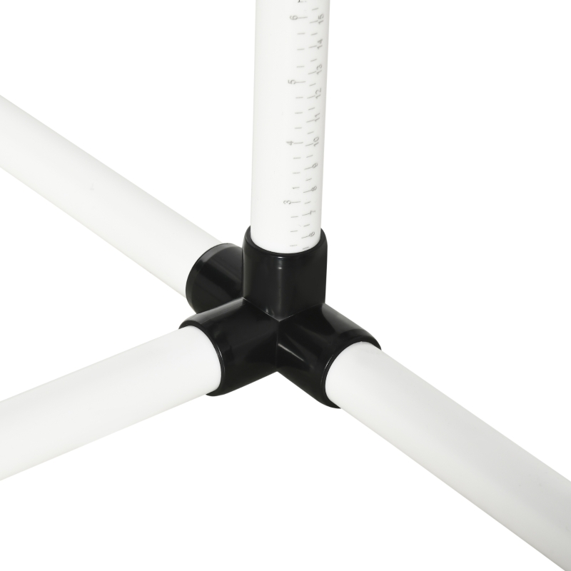 PawHut 4 Piece Dog Agility Training Equipment for Dog Agility Course with Adjustable Height Jump Bars, Included Carry Bag, & Displacing Top Bar, White