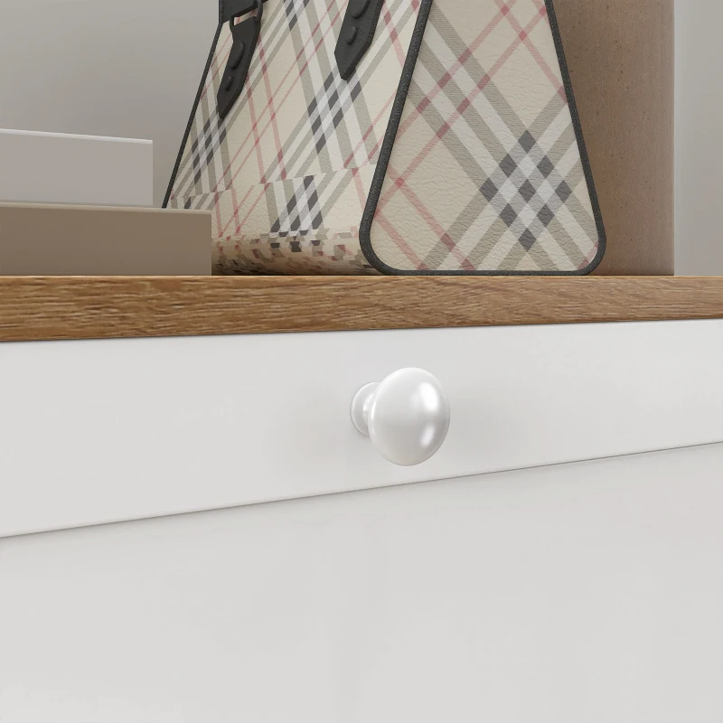 HOMCOM Dulap Pantofi ingust – 2 Sertare Rabatabile, Compact