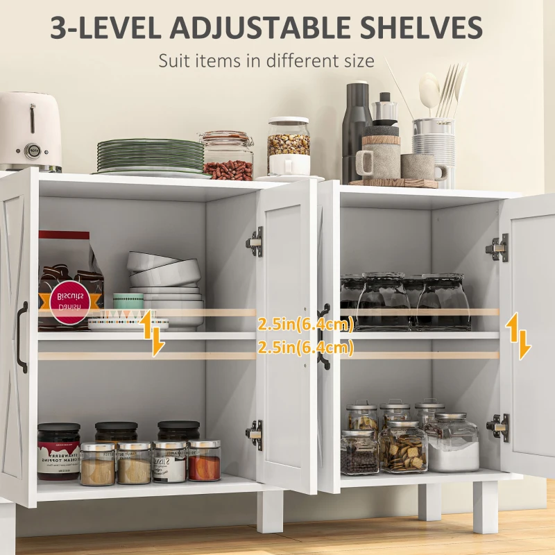 HOMCOM Dulap multifunctional MDF nivele 2 rafturi reglabile pentru sufragerie bucatarie intrare depozitare laterala toaleta acasa birou hol prosop manere dus colt baza inalta vopsit rezistent la apa