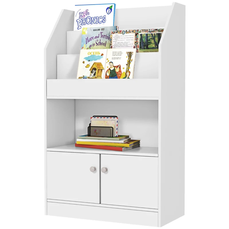 ZoneKiz Biblioteca Copii – Dulap din Lemn cu 2 Usi pentru Jucarii