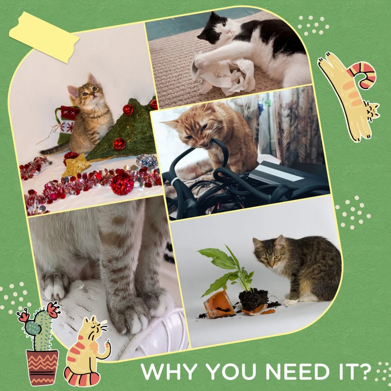 PawHut Copac in Forma de Cactus pentru Pisici de Interior Turn pentru Pisici cu Stalpi de Zgariat Pat pentru Pisici Minge de Jucarie Verde accesorii animale feline sala de gimnastica pisoi lounge mobila sufragerie