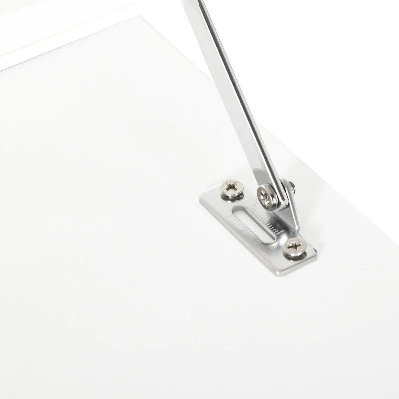 HOMCOM Secretária de Parede Moderna Dobrável Multifuncional com Prateleiras de Armazenamento Carga 40 kg 64x20x60 cm Branco