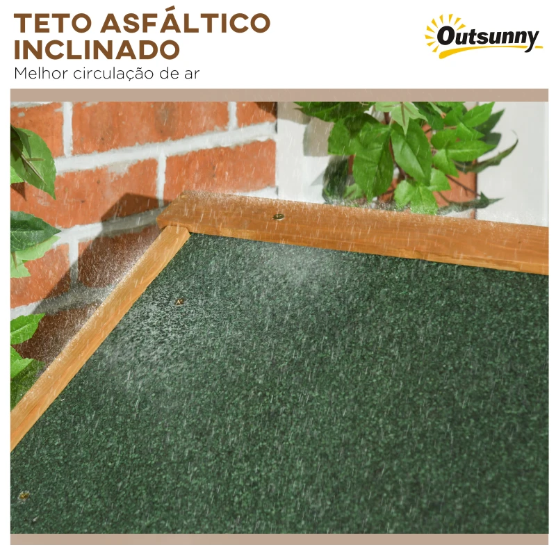 Outsunny Armário de Jardim de Madeira 77x54,2x179 cm 0,3 m² Armário de Armazenamento com 3 Prateleiras e 2 Portas Madeira e Verde