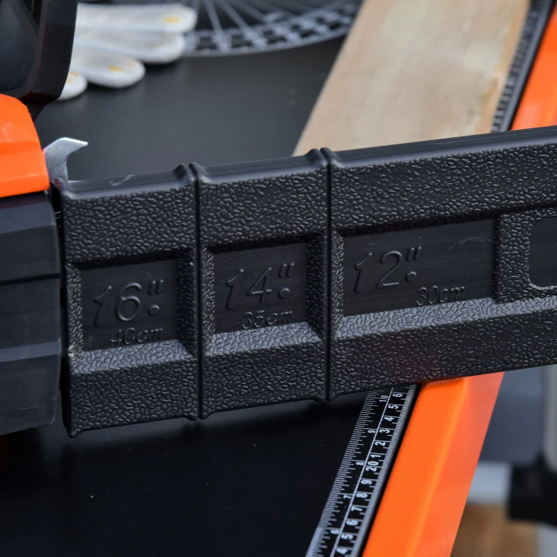 DURHAND Aluminium Electric Chainsaw with Double Brake Protection and Blade Cover, 2000 W, 40 cm, for Wood, Trees and Branches, Orange