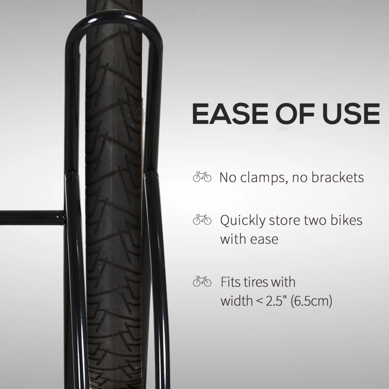 Homcom Suport Biciclete 60×54×57 cm – Parcare pentru Interior & Exterior