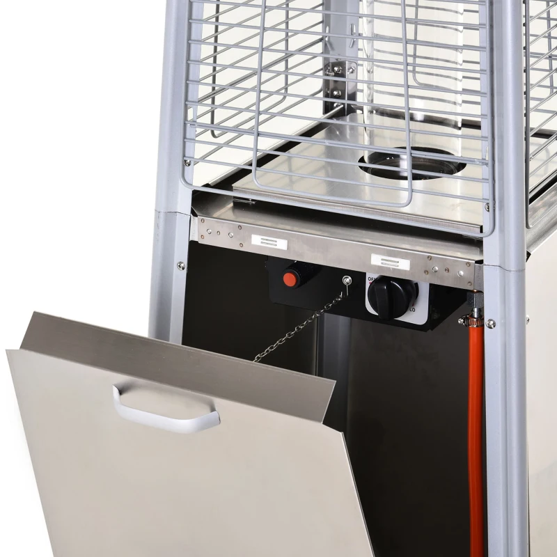 Outsunny Garden Deck Pyramid Patio Heater Propane Gas Flame Warmth