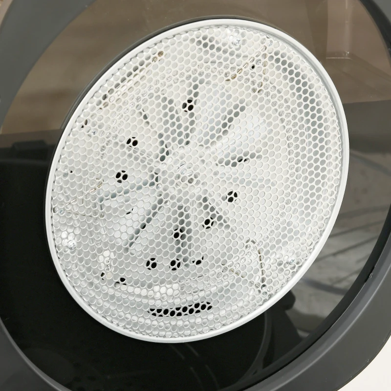 HOMCOM 6.5L Family Size Air Fryer Oven with Rapid Air Circulation and Recipes, Airfryer for Oil Free with Adjustable Temperature, 60-Minute Timer and Non-stick Basket, 1350W, Grey