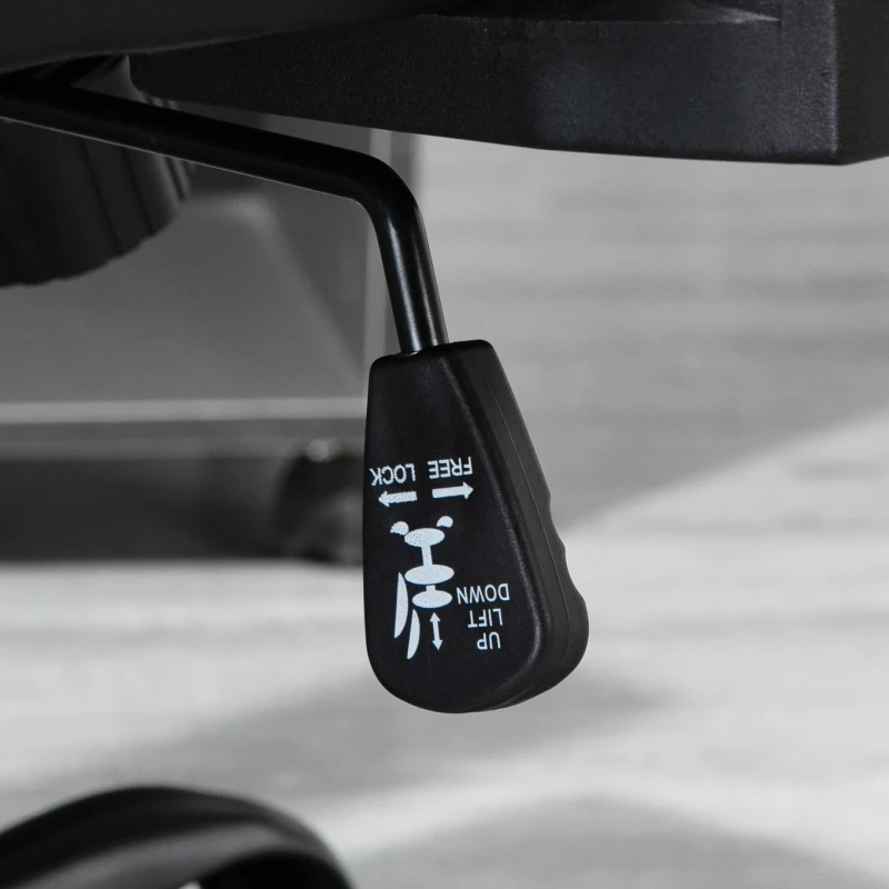 Vinsetto High Back Desk Chair, Black Leather Desk Chair with Adjustable Height, Armrests, Swivel Wheels