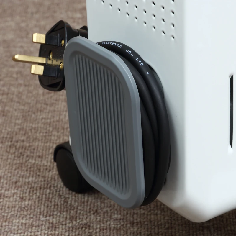 HOMCOM 1630W Oil Filed Radiator with Timer w/ Three Modes Adjustable Thermostat Safety switch, White