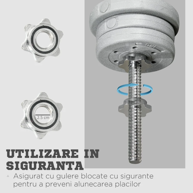 SPORTNOW Mreana pentru genuflexiuni, deadlift si lifting, pentru greutati Ø2,5 cm de la 100kg mx, din otel, Ø2,5x170 cm, argintiu