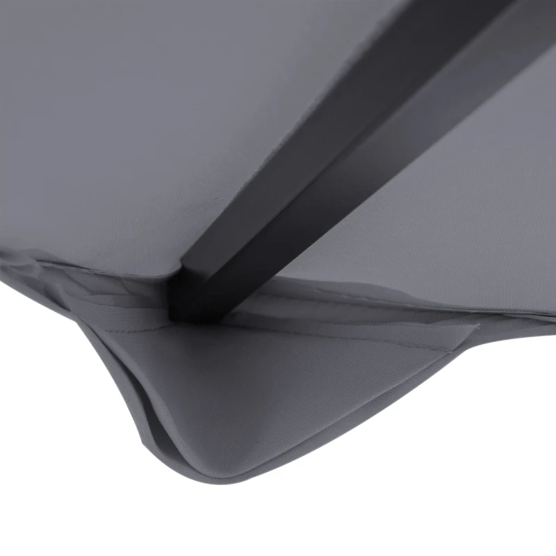 Outsunny 3(m) Gazebo Top Cover Double Tier Canopy Replacement Pavilion Roof Deep Grey(m-11)