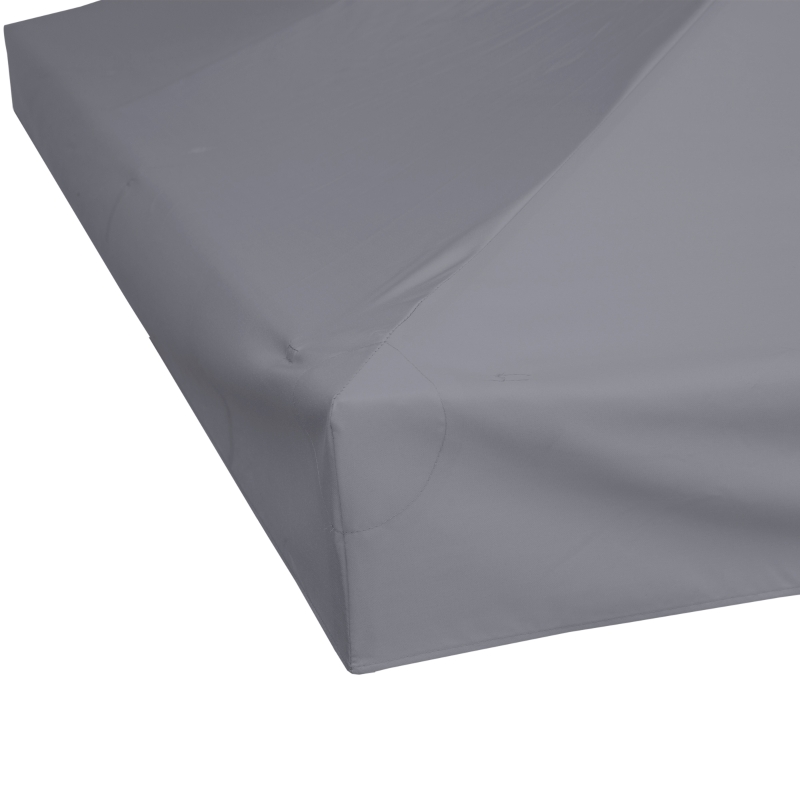 Outsunny 3(m) Gazebo Top Cover Double Tier Canopy Replacement Pavilion Roof Deep Grey(m-9)
