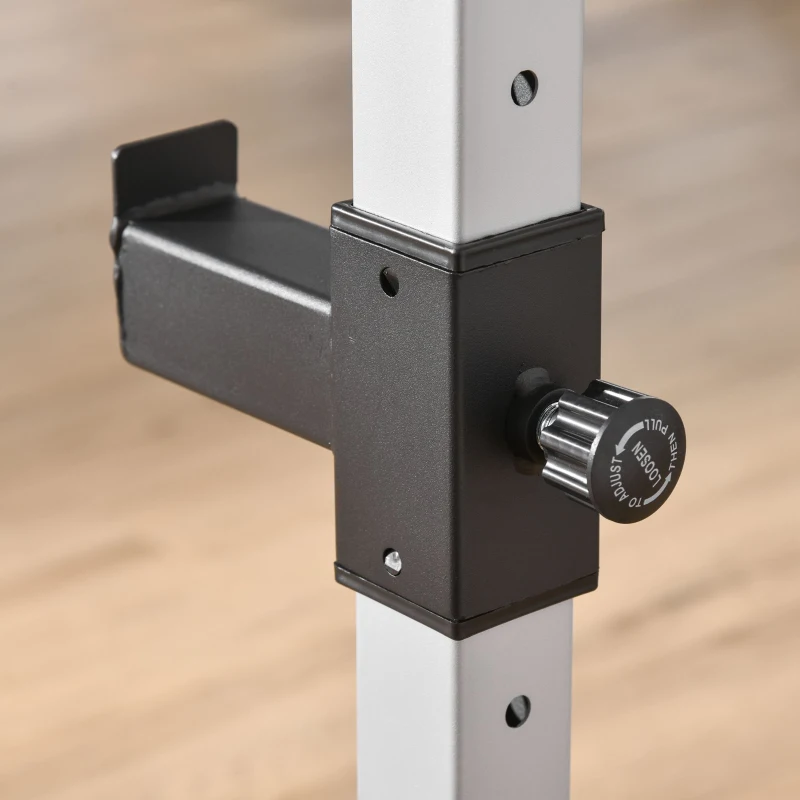 Soozier 2-Piece Pair Steel Height Adjustable Barbell Squat Rack and Bench Press 23" x 29.75" x 69.25"