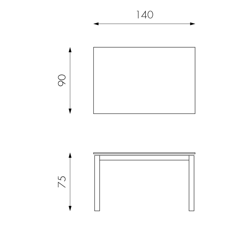 STONES Tavolo allungabile con top in ceramica su vetro temperato, gambe in metallo verniciato e allunghe in melaminico laccato, 90x140/220x75cm, ceramica bianca, bianco