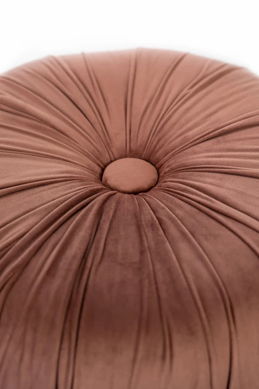 STONES Pouf in Velluto con Struttura in Legno, 36x36x30 cm, Rosa Antico