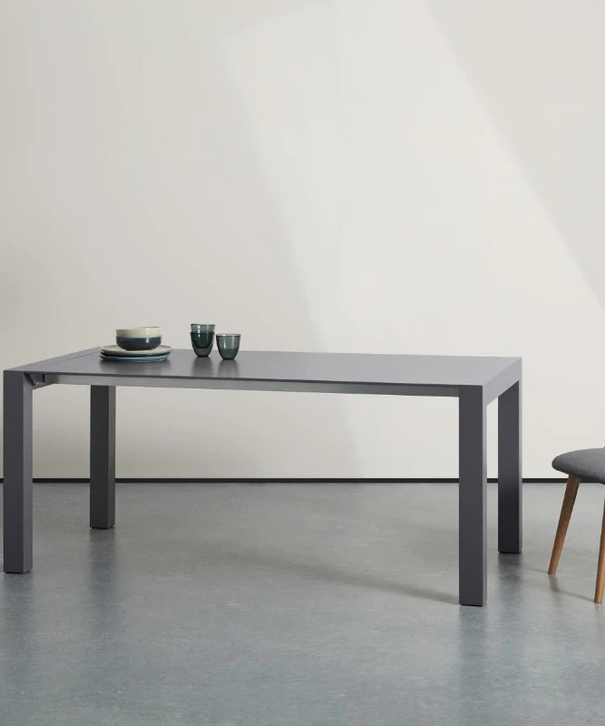 STONES Tavolo da pranzo allungabile fino a 12 posti, 90x174/264x76cm, grigio